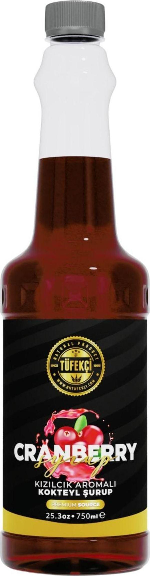 By Tüfekçi Kızılcık Cranberry Kokteyl, Pasta Ve Kahve Şurubu Yeni Formül Yüksek Aroma 750 Ml - Image 1