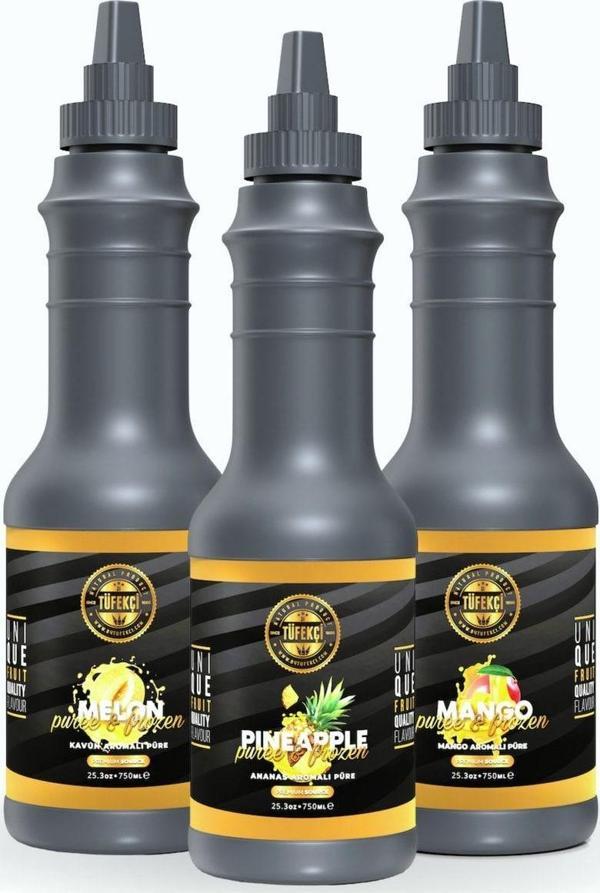 By Tüfekçi Mango, Kavun Ve Ananas Meyve Püresi 3 X 1 Lt - Image 1
