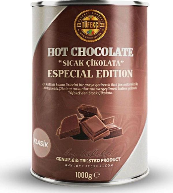 By Tüfekçi Sıcak Çikolata (Hot Chocolate) Yüksek Kakao Ve Gerçek Şeker 1000 Gr - Image 1