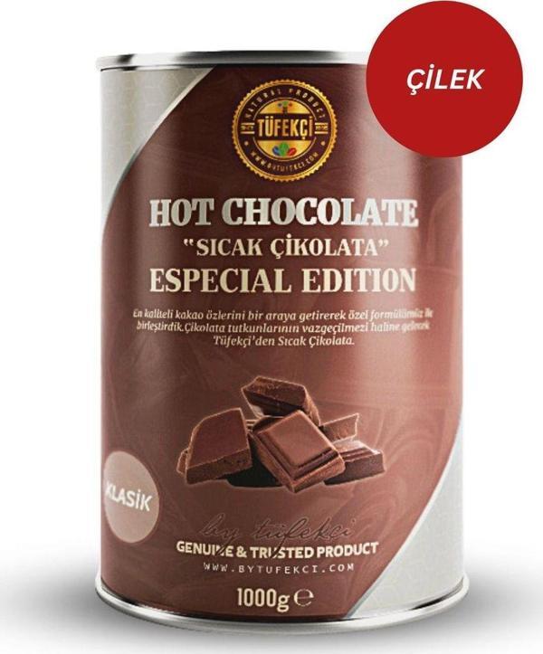 By Tüfekçi Sıcak Çikolata Çilek Yüksek Kakao Gerçek Şeker 1000 Gr - Image 1