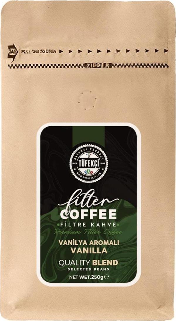 By Tüfekçi Vanilya Aromalı Filtre Kahve Yoğun Aroma Medium Roast 250 Gr - Image 1