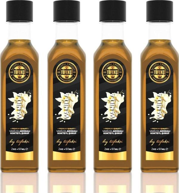By Tüfekçi Vanilya Şurup Yoğun Form Yüksek Aromalı Yeni Formül Avantajlı Paket (4X60Ml) - Image 1