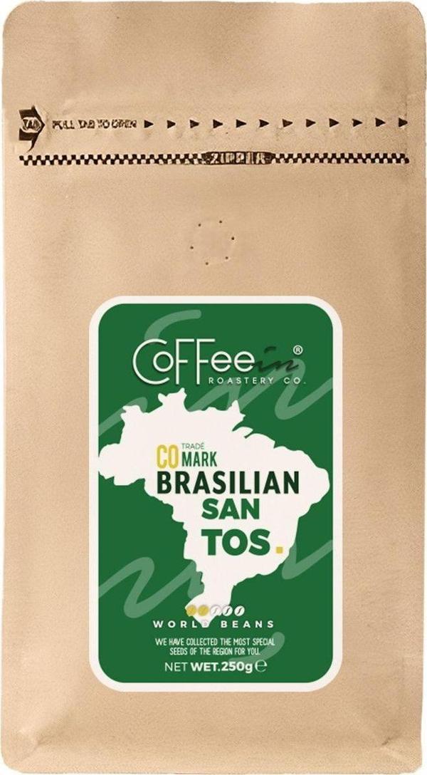 Coffeein Brasilian Santos Filtre Kahve %100 Arabica Single Origin 250 Gr - Image 1
