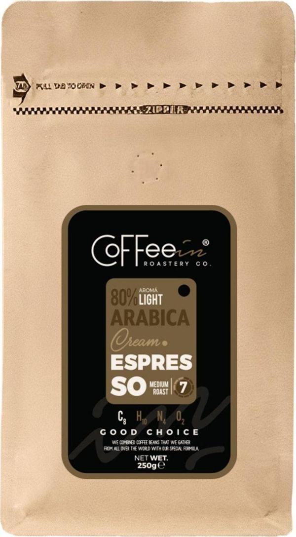 Coffeein Creamin Espresso Çekirdek Kahve 250 Gr - Image 1