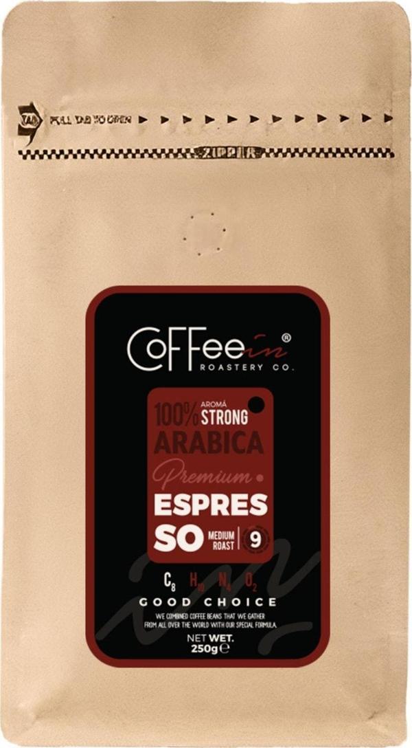 Coffeein Premium Espresso Çekirdek Kahve 250 Gr - Image 1