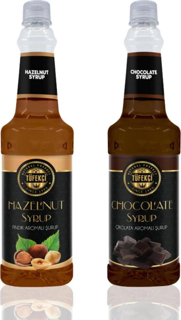 By Tüfekçi Fındık Ve Çikolata Şurubu 2 Li Avantajlı Paket 2X750 Ml - Image 1