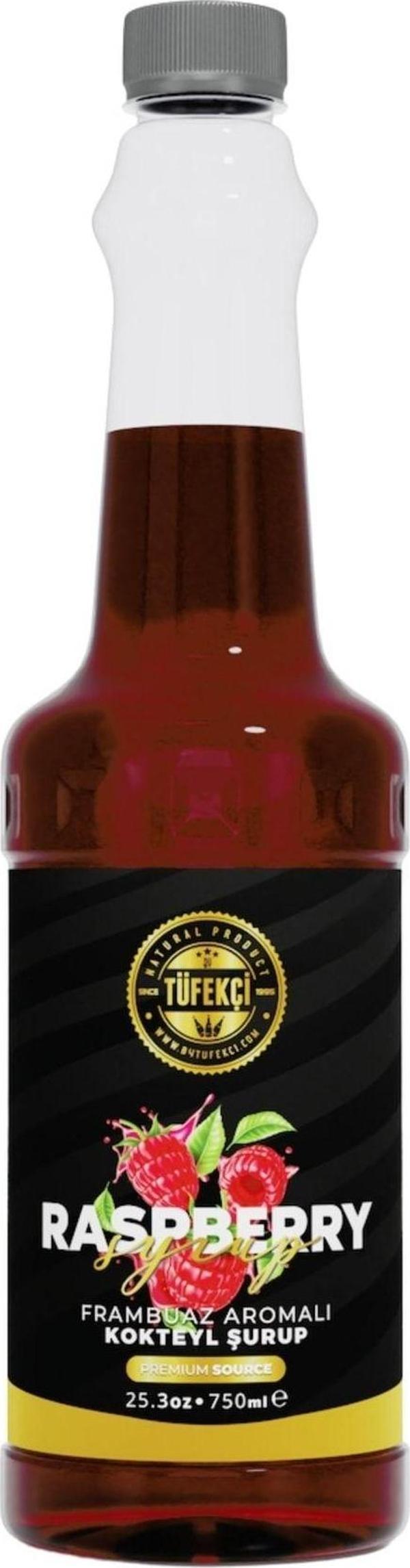 By Tüfekçi Frambuaz Raspberry Kokteyl, Pasta Ve Kahve Şurubu Yeni Formül Yüksek Aroma 750 Ml - Image 1