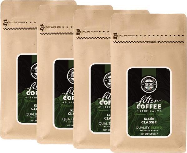 By Tüfekçi Gold Öğütülmüş Filtre Kahve 4 X 250 Gr Avantajlı Paket - Image 1