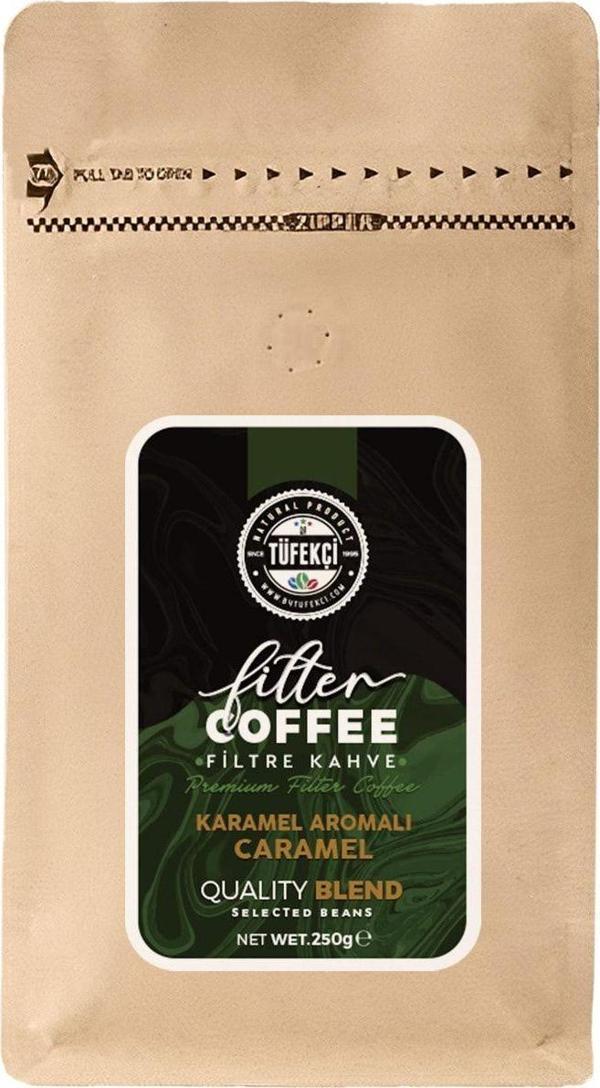 By Tüfekçi Karamel Aromalı Filtre Kahve Yoğun Aroma Medium Roast 250 Gr - Image 1