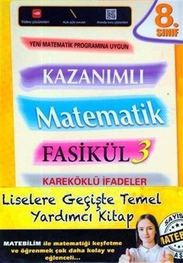 8. Sınıf Kazanımlı Matematik Fasikül 3 - Kareköklü İfadeler - Karekod Yayınları - Image 1