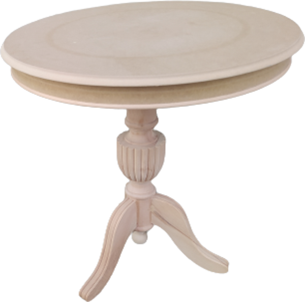 Fiskos 18187 Baba ayak Klasik Model Ahşp Kayın ayak HAM MDF tabla Demont EL Yapım - Image 1