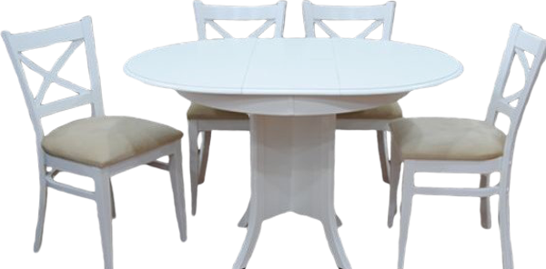 Masa 13586 KUTU BABAYAK Tk Model Kayın Ayak ÇAPRAZ sandalye Parlk Beyaz Açıl Masa - Image 1