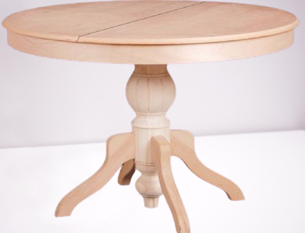 Masa Baba 14559 ıhlamur Ayak Kayın Kaplama MDF Tabla Çap 120 Açıl El Yapım  - Image 1