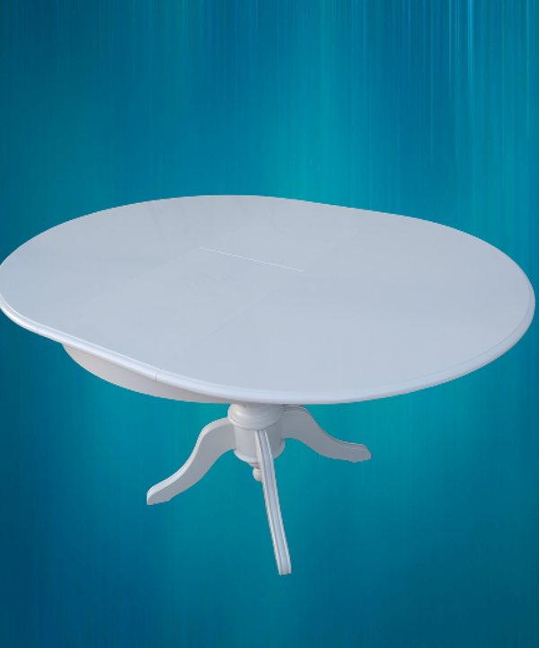 Masa Baba 17385 Ihlamur Ayak Açılır Klasik120 Ahşap MDF Parlak Beyaz Lake El yapı - Image 1