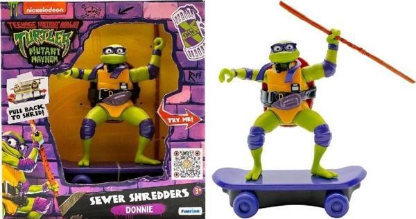 Tmnt Ninja Kaplumbağalar Çek Bırak Kaykay Figür Donnie - Image 1
