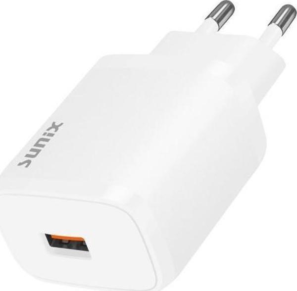 Sunix Qualcomm 3.0 USB-A Hızlı Şarj Başlığı Beyaz S-30 - Image 1
