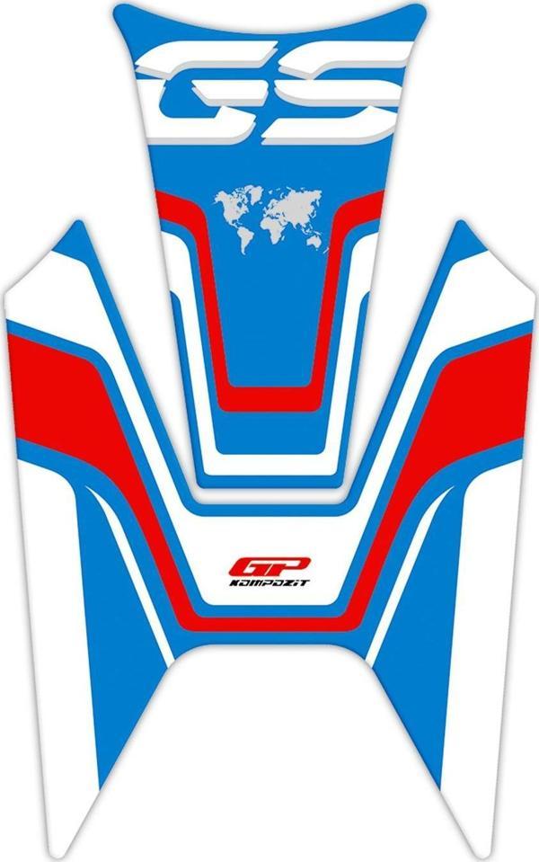 GP Kompozit BMW R 1200 GS 2013-2023 Uyumlu Tank Pad Mavi-Kırmızı - Image 1