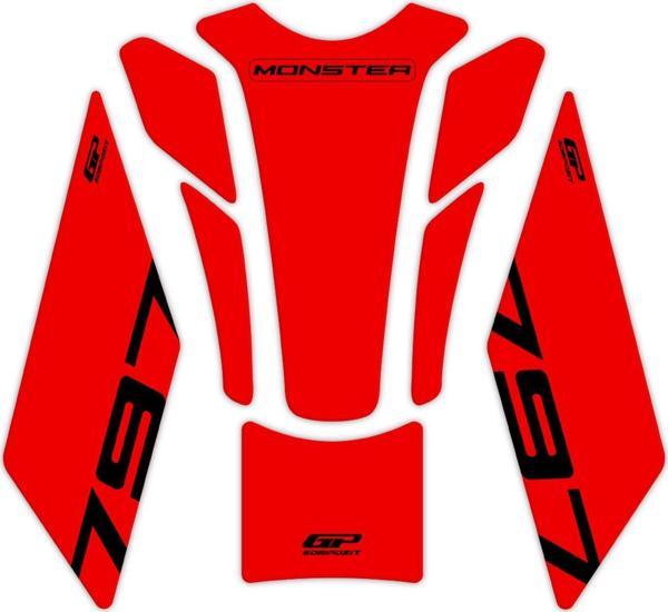 GP Kompozit Ducati Monster 797 2020 Uyumlu Tank Pad Kırmızı - Image 1