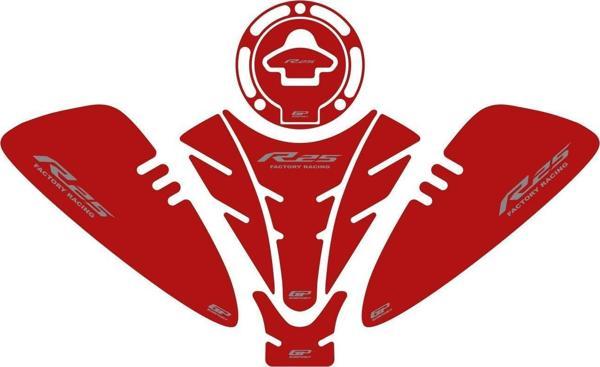 GP Kompozit Yamaha R25 2019-2023 Uyumlu Tank Pad Seti Kırmızı - Image 1