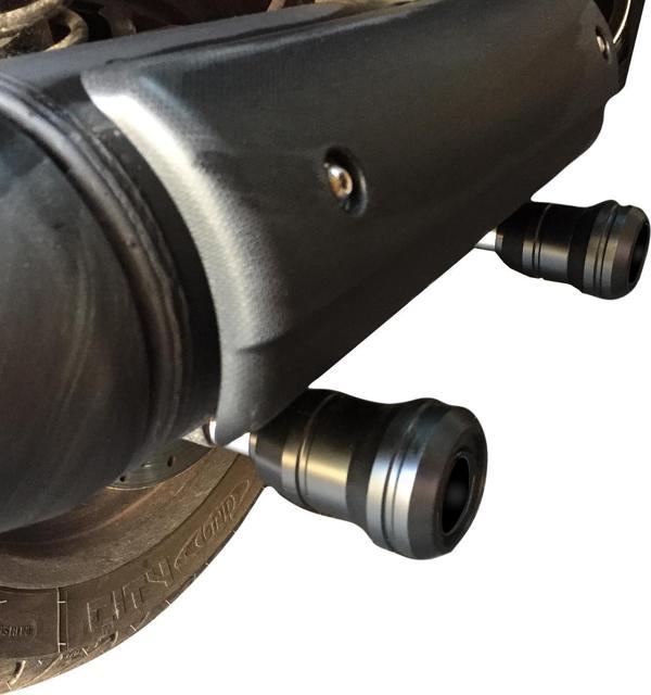 GP Kompozit Yamaha XMAX 250 / 300 2018-2024 Uyumlu Egzoz Koruma Takozu Siyah - Image 1