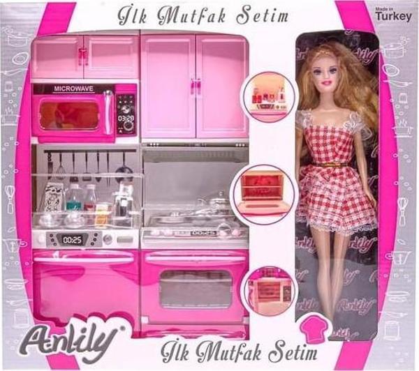 Oydaş Oyuncak 2319 Anlily Bebekli 2'li Fırın Bulaşık Makinesı Set Oyuncak - Image 1