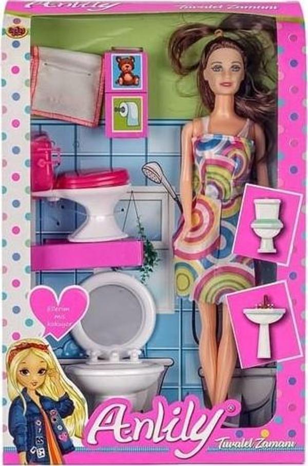 Oydaş Oyuncak 2443 AnlilyKutuda Klozetli Lavabolu Bebek - Image 1