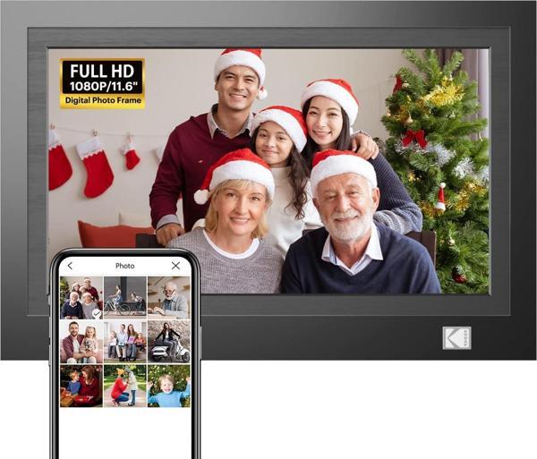 Kodak 11.6 Inc WiFi Dijital Resim Çerçevesi, 1920x1080 IPS FHD Dokunmatik Ekran - Image 1