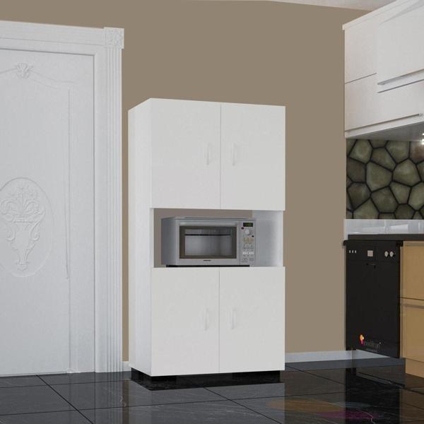 Modilayn Mutfak Dolabı Minifırın Mikrodalga Dolabı 4 Kapaklı Çok Amaçlı Banyo Dolabı Ofis Dolabı - Image 1