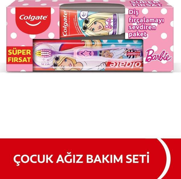 Barbie Çürüklere Karşı Etkili meyve Aromalı Çocuk Diş Macunu + Diş Fırçası - Image 1