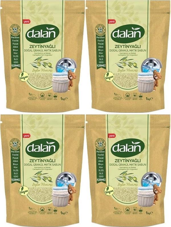 Doğal Granül Sabun Tozu 1kg Bebekler Için %100 Zeytinyağlı (4 LÜ SET) - Image 1