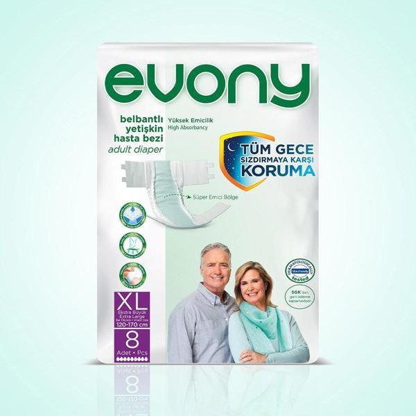 Evony Yetişkin Bezi X-large 8 Adet - Image 1