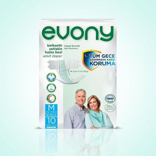 Evony Yetişkin Hasta Bezi Medıum 10 Adet - Image 1