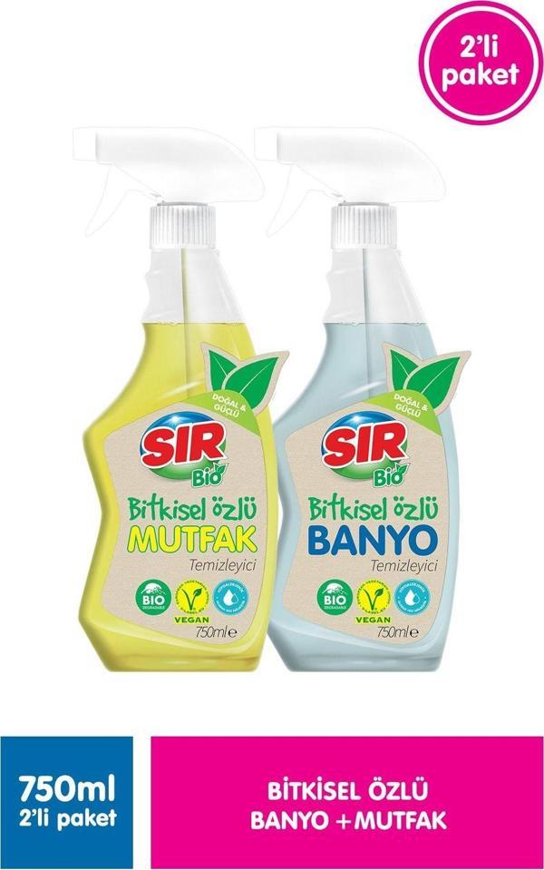 Bio Bitkisel Özlü Mutfak Temizleyici  750 ml + Banyo Temizleyicisi 750 ml - Image 1