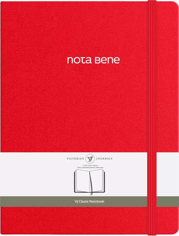 Victoria's Journals Nota Bene Classic Sert Kapak Defter, 19x25 cm, Çizgili - Image 1