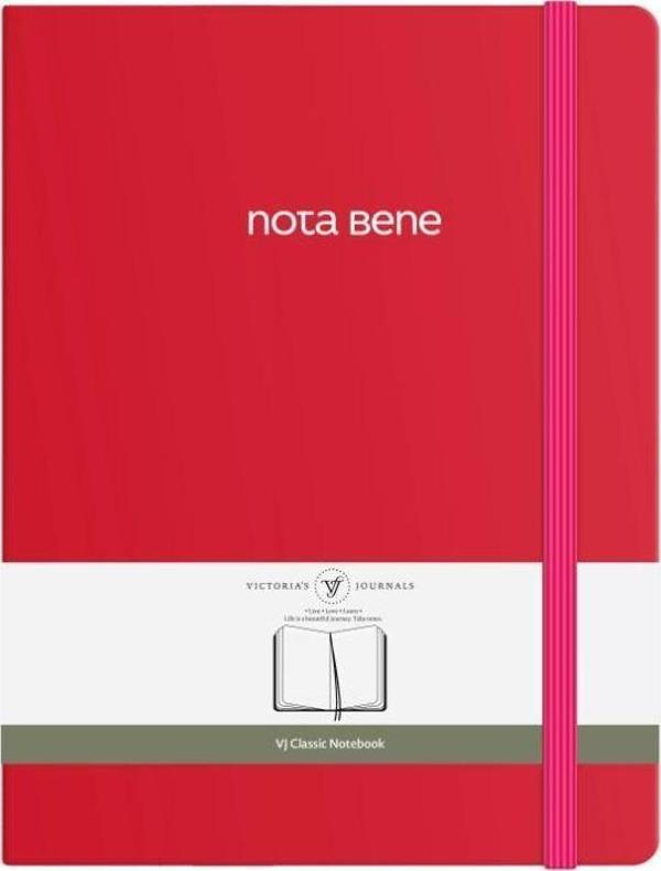 Victoria's Journals Nota Bene Classic Sert Kapak Defter, 19x25 cm, Çizgili - Image 1