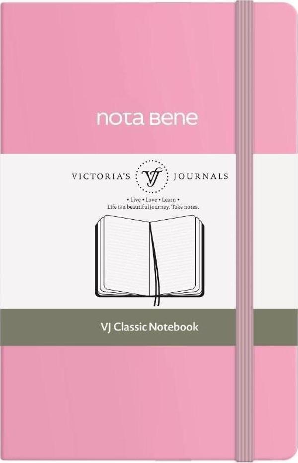 Victoria's Journals Nota Bene Classic Sert Kapak Defter, 9x14 cm, Çizgili - Image 1