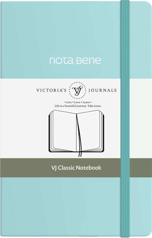 Victoria's Journals Nota Bene Classic Sert Kapak Defter, 9x14 cm, Çizgili - Image 1