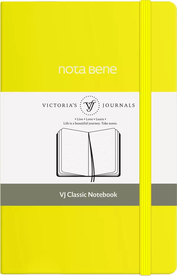 Victoria's Journals Nota Bene Classic Sert Kapak Defter, 9x14 cm, Çizgili - Image 1