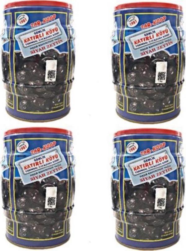 Katırlı Köyü Kahvaltılık Gemlik Siyah Zeytin 4 Adet 1000 g ℮ - Image 1