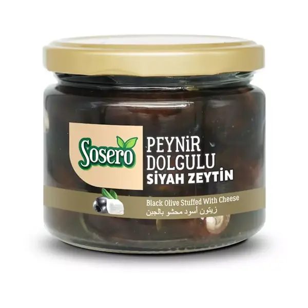 Sosero Peynir Dolgulu Siyah Zeytin 290 g ℮ - Image 1