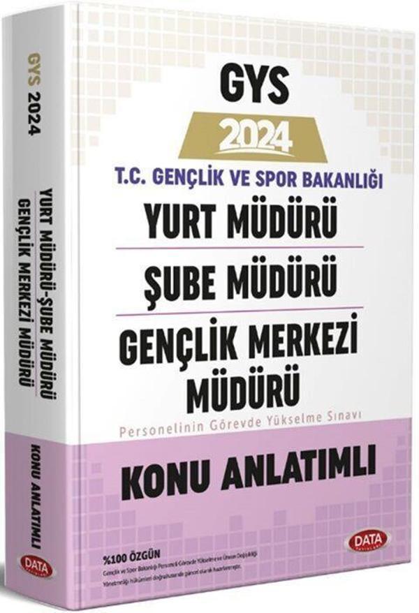T.C. Gençlik ve Spor Bakanlığı GYS Yurt Şube Gençlik Merkezi Müdürü Hazırlık Kitabı - Data Yayınları - Image 1