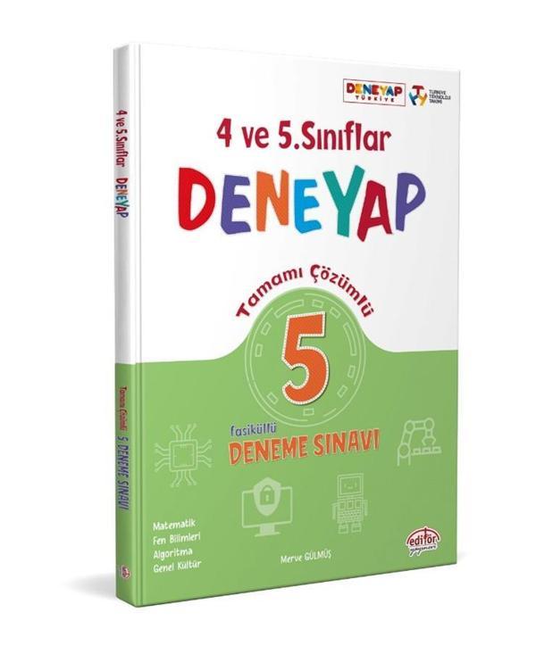 4. ve 5. Sınıf Deneyap Tamamı Çözümlü 5 Deneme Sınavı - Editör Yayınevi - Image 1
