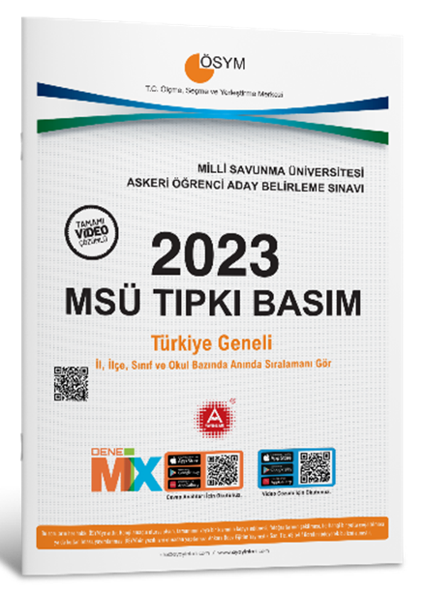 A Yayınları 2023 MSÜ Tıpkı Basım Çıkmış Sorular - A Yayınları - Image 1