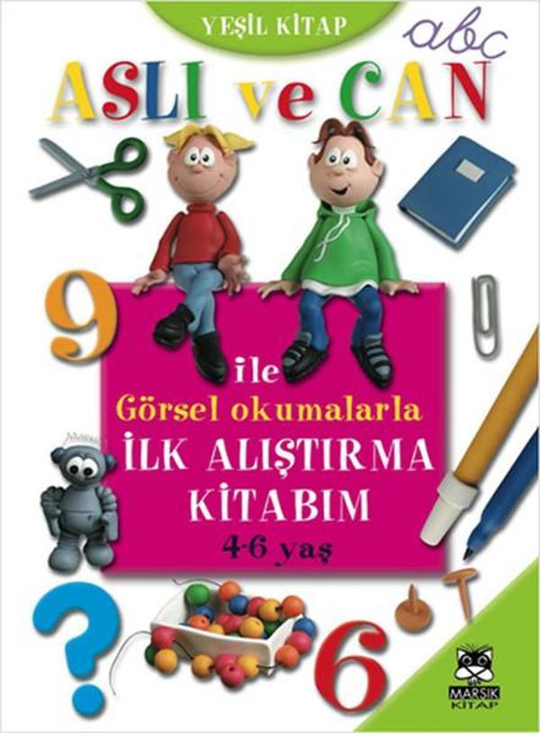 Aslı ve Can ile Görsel Okumalarla İlk Alıştırma Kitabım - Yeşil Kitap - Marsık Kitap - Image 1