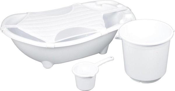 Norfolk Muju Muju Baby Shower Bebek Banyo Küveti - 4'lü Küvet Seti - Beyaz - Image 1