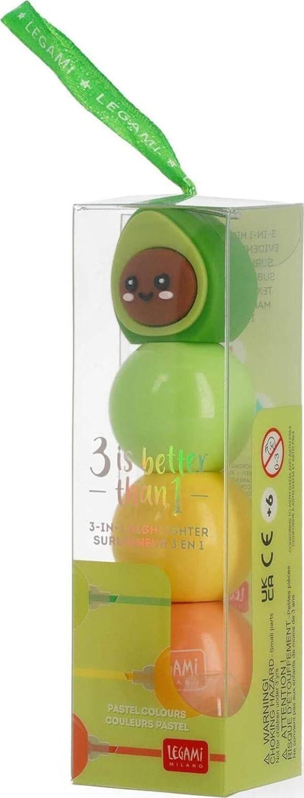 3'ü Bir arada Fosforlu Kalem - Avokado - Image 1
