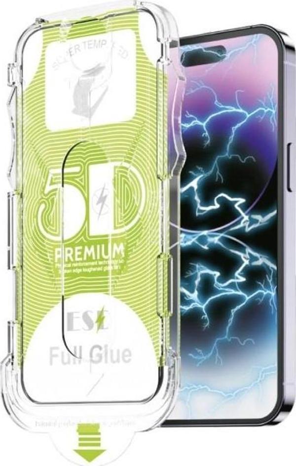 ScHitec Apple iPhone 15 Pro Max 5D Ekran Koruyucu Magic Kolay Uygulama Aparatlı - Image 1