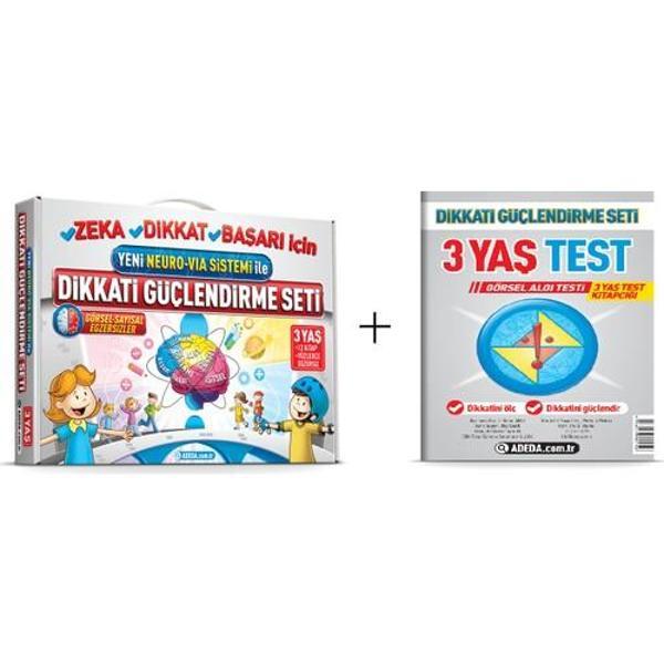 Dikkati Güçlendirme Seti 3 Yaş + Görsel Dikkat Testi - Adeda Yayıncılık - Image 1