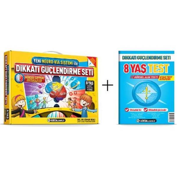 Dikkati Güçlendirme Seti 8 Yaş + Görsel Dikkat Testi - Adeda Yayıncılık - Image 1
