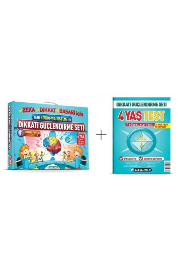 Osman Abalı Adeda Neuro Via  Dikkati Güçlendirme Seti 4 Yaş + Görsel Dikkat Testi DGS3YASTEST1 - Adeda Yayıncılık - Image 1